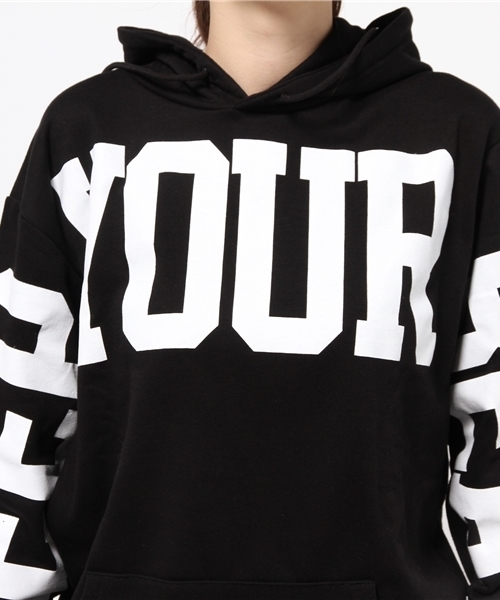 WEGO(ウィゴー)の「WEGO/フロントロゴプルパーカー(パーカー・レディース・オフホワイト/ブラック/杢グレー・FREE)」の5枚目の写真