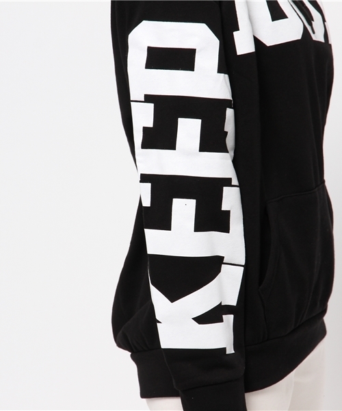 WEGO(ウィゴー)の「WEGO/フロントロゴプルパーカー(パーカー・レディース・オフホワイト/ブラック/杢グレー・FREE)」の6枚目の写真