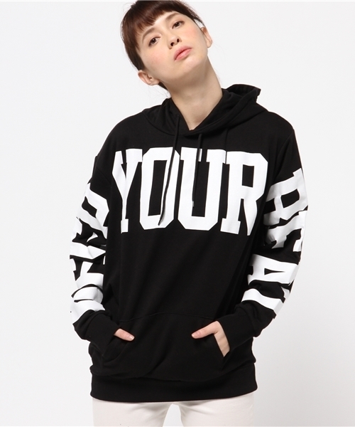 WEGO(ウィゴー)の「WEGO/フロントロゴプルパーカー(パーカー・レディース・オフホワイト/ブラック/杢グレー・FREE)」の15枚目の写真