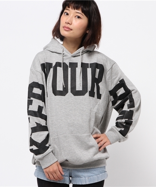 WEGO(ウィゴー)の「WEGO/フロントロゴプルパーカー(パーカー・レディース・オフホワイト/ブラック/杢グレー・FREE)」の16枚目の写真