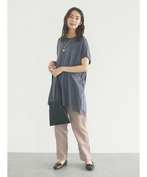 CRAFT STANDARD BOUTIQUE（クラフトスタンダードブティック）の「イージーテーパードパンツ　＊（スラックス・レディース・ベージュ/ブラウン/グレー/グレー系その他・L/M）」の11枚目の写真