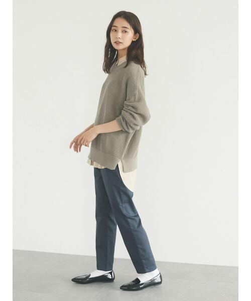 CRAFT STANDARD BOUTIQUE（クラフトスタンダードブティック）の「イージーテーパードパンツ　＊（スラックス・レディース・ベージュ/ブラウン/グレー/グレー系その他・L/M）」の22枚目の写真