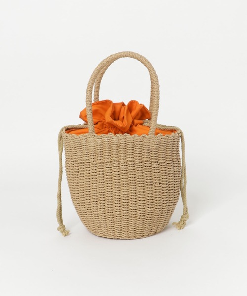 URBAN RESEARCH DOORS(アーバンリサーチドアーズ)の「プチ巾着カゴバッグ(ハンドバッグ・レディース・ブラック/オレンジ/ライトベージュ・ONE)」の7枚目の写真