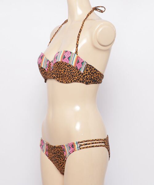 Volcom サマービーチファッション セール 水着 Nativetracksuwire Full アニマルレオパード2点上下セットビキニ 水着 Volcom ボルコム のファッション