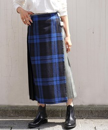 O'NEIL of DUBLIN | O'neil of Dublin(オニールオブダブリン) 別注パッチワークチェックキルトスカート(スカート)