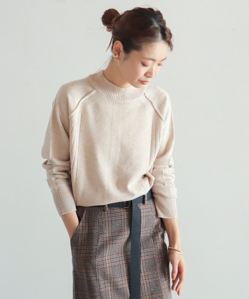 NOMBRE IMPAIR(ノンブルアンペール)の「カラーメランジ 2WAY P/O(ニット/セーター・レディース・グリーン/イエロー/キナリ/ブルー・FREE)」の2枚目の写真
