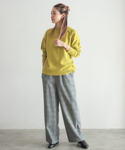 NOMBRE IMPAIR(ノンブルアンペール)の「カラーメランジ 2WAY P/O(ニット/セーター・レディース・グリーン/イエロー/キナリ/ブルー・FREE)」の10枚目の写真