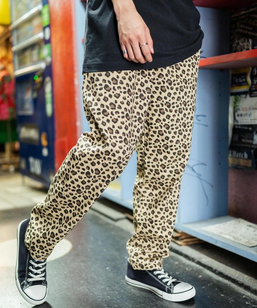 Rocky Monroe(ロッキーモンロー)の「ビストロ ワイドイージーシェフパンツ / 無地 デニム レオパード ストライプ チェック ペイズリー コックパンツ(その他パンツ・メンズ・インディゴブルー/チャコール/ライトブルーグレー/ブラック/ネイビー/ブラック系/オフホワイト/ブラウン系/ストライプ/オリーブ/ブルー系/ワンウォッシュ/ベージュ/レオパード/ブラック系1・L/M/XL)」の14枚目の写真