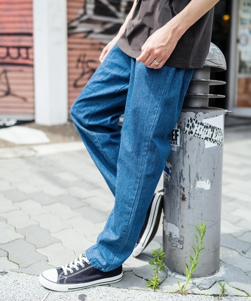 Rocky Monroe(ロッキーモンロー)の「ビストロ ワイドイージーシェフパンツ / 無地 デニム レオパード ストライプ チェック ペイズリー コックパンツ(その他パンツ・メンズ・インディゴブルー/チャコール/ライトブルーグレー/ブラック/ネイビー/ブラック系/オフホワイト/ブラウン系/ストライプ/オリーブ/ブルー系/ワンウォッシュ/ベージュ/レオパード/ブラック系1・L/M/XL)」の11枚目の写真