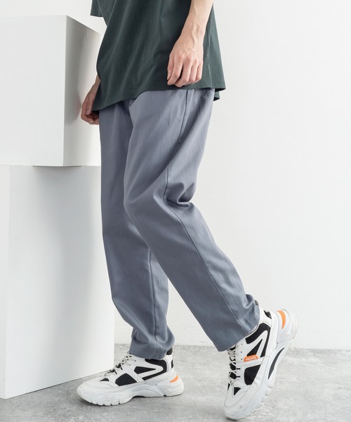 Rocky Monroe(ロッキーモンロー)の「ビストロ ワイドイージーシェフパンツ / 無地 デニム レオパード ストライプ チェック ペイズリー コックパンツ(その他パンツ・メンズ・インディゴブルー/チャコール/ライトブルーグレー/ブラック/ネイビー/ブラック系/オフホワイト/ブラウン系/ストライプ/オリーブ/ブルー系/ワンウォッシュ/ベージュ/レオパード/ブラック系1・L/M/XL)」の1枚目の写真