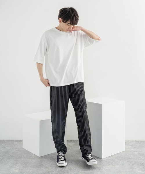 Rocky Monroe(ロッキーモンロー)の「ビストロ ワイドイージーシェフパンツ / 無地 デニム レオパード ストライプ チェック ペイズリー コックパンツ(その他パンツ・メンズ・インディゴブルー/チャコール/ライトブルーグレー/ブラック/ネイビー/ブラック系/オフホワイト/ブラウン系/ストライプ/オリーブ/ブルー系/ワンウォッシュ/ベージュ/レオパード/ブラック系1・L/M/XL)」の18枚目の写真