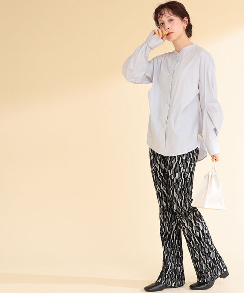 Ray BEAMS（レイビームス）の「Ray BEAMS / ジオメトリック ジャカード パンツ（その他パンツ・レディース・ブラック/グリーン系その他2・ONE SIZE）」の8枚目の写真