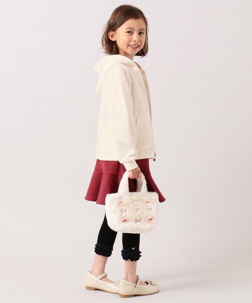 TOCCA BAMBINI(トッカバンビーニ)の「【KIDS/MOM雑貨】パールリボンファートート バッグ(ショルダーバッグ・キッズ・ホワイト系/サックスブルー系・F)」の3枚目の写真
