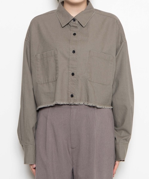 WEGO(ウィゴー)の「WEGO/ダメージショートシャツ(シャツ/ブラウス・レディース・ブラック/カーキ/ブラック系その他/ブルー系その他/レッド系その他2・FREE)」の19枚目の写真