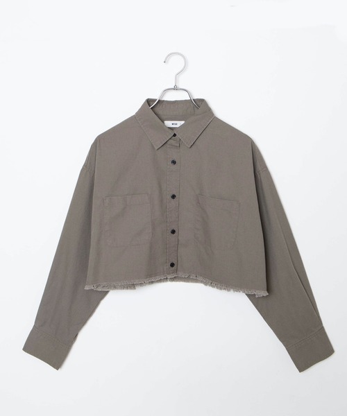 WEGO(ウィゴー)の「WEGO/ダメージショートシャツ(シャツ/ブラウス・レディース・ブラック/カーキ/ブラック系その他/ブルー系その他/レッド系その他2・FREE)」の13枚目の写真