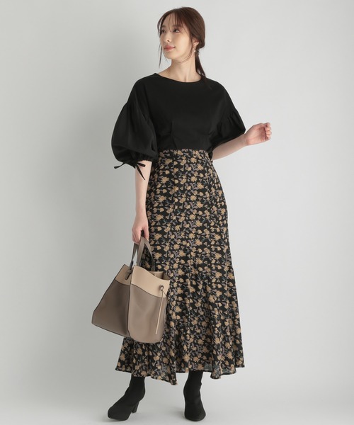 Andemiu（アンデミュウ）の「ソデフハクボリュームカット958508（Tシャツ/カットソー・レディース・ブラック/ベージュ/パープル/オフホワイト・FREE）」の7枚目の写真