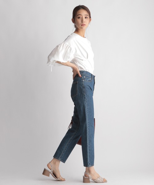 Andemiu（アンデミュウ）の「ソデフハクボリュームカット958508（Tシャツ/カットソー・レディース・ブラック/ベージュ/パープル/オフホワイト・FREE）」の10枚目の写真