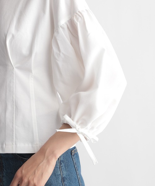 Andemiu（アンデミュウ）の「ソデフハクボリュームカット958508（Tシャツ/カットソー・レディース・ブラック/ベージュ/パープル/オフホワイト・FREE）」の22枚目の写真