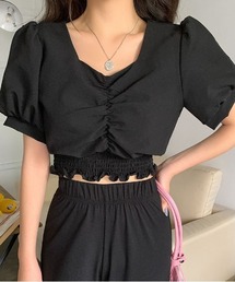 merongshop（メロンショップ）の「MERONGSHOP シャーリングパフスモークブラウス（シャツ/ブラウス）」
