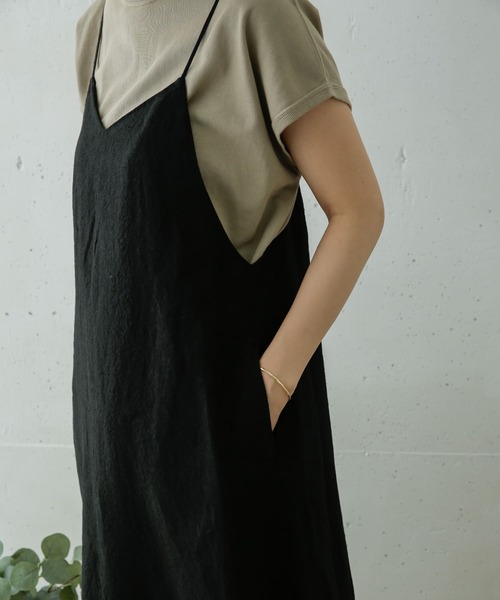 URBAN RESEARCH DOORS（アーバンリサーチドアーズ）の「リネンキャミワンピース（ワンピース・レディース・グレー系その他/ブラック/ベージュ・ONE）」の10枚目の写真