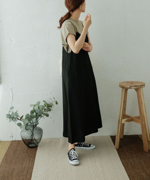 URBAN RESEARCH DOORS（アーバンリサーチドアーズ）の「リネンキャミワンピース（ワンピース・レディース・グレー系その他/ブラック/ベージュ・ONE）」の14枚目の写真