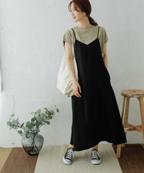 URBAN RESEARCH DOORS（アーバンリサーチドアーズ）の「リネンキャミワンピース（ワンピース・レディース・グレー系その他/ブラック/ベージュ・ONE）」の15枚目の写真