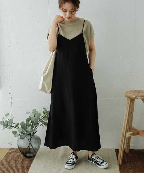 URBAN RESEARCH DOORS（アーバンリサーチドアーズ）の「リネンキャミワンピース（ワンピース・レディース・グレー系その他/ブラック/ベージュ・ONE）」の16枚目の写真