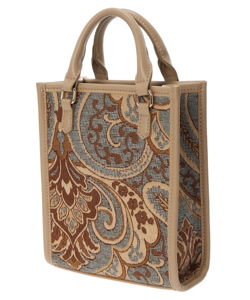 earth music&ecology(アースミュージックアンドエコロジー)の「スクエアジャガードバッグ *(トートバッグ・レディース・モカ/サックスブルー・FREE)」の9枚目の写真