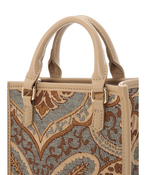 earth music&ecology(アースミュージックアンドエコロジー)の「スクエアジャガードバッグ *(トートバッグ・レディース・モカ/サックスブルー・FREE)」の11枚目の写真