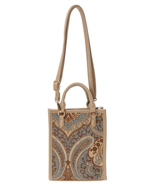 earth music&ecology(アースミュージックアンドエコロジー)の「スクエアジャガードバッグ *(トートバッグ・レディース・モカ/サックスブルー・FREE)」の13枚目の写真