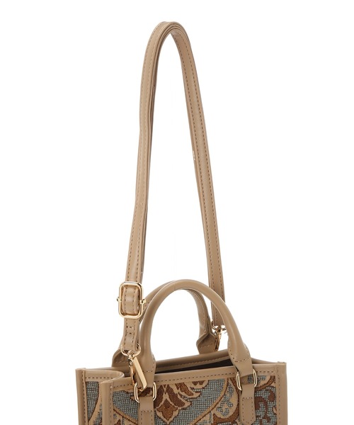 earth music&ecology(アースミュージックアンドエコロジー)の「スクエアジャガードバッグ *(トートバッグ・レディース・モカ/サックスブルー・FREE)」の14枚目の写真