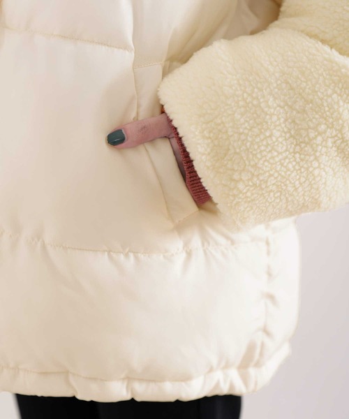 Java（ジャバ）の「《Javaジャバコラボ》もこもこ&暖か。ボア切替えフェイクダウンジャケット（ダウンジャケット/コート・レディース・ブラック/アイボリー・MEDIUM/LARGE/X-LARGE）」の10枚目の写真
