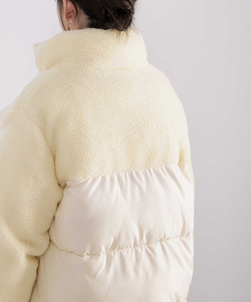 Java（ジャバ）の「《Javaジャバコラボ》もこもこ&暖か。ボア切替えフェイクダウンジャケット（ダウンジャケット/コート・レディース・ブラック/アイボリー・MEDIUM/LARGE/X-LARGE）」の8枚目の写真