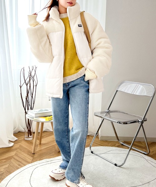 Java（ジャバ）の「《Javaジャバコラボ》もこもこ&暖か。ボア切替えフェイクダウンジャケット（ダウンジャケット/コート・レディース・ブラック/アイボリー・MEDIUM/LARGE/X-LARGE）」の20枚目の写真