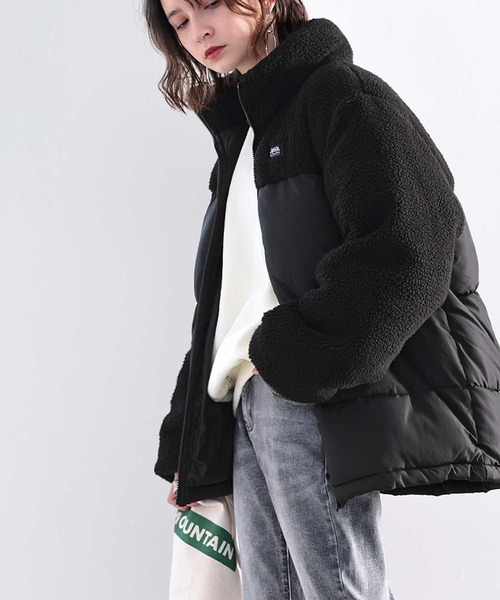 セール】《Javaジャバコラボ》もこもこ&暖か。ボア切替えフェイク