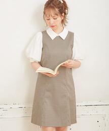 INGNI | 襟付袖異素材ワンピース(ワンピース)