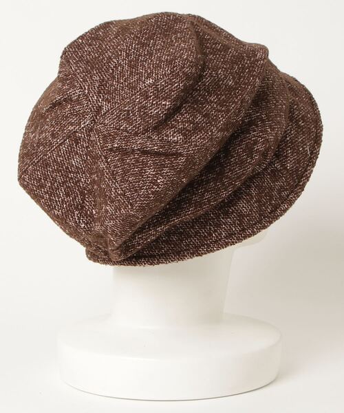 COMMON WARE(コモンウェアー)の「Aurelia: ジャパンメイド ツィードキャスケット(キャスケット・レディース・ブラウン/ネイビー・FREE)」の3枚目の写真