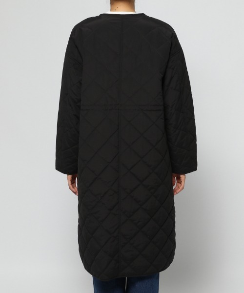 LOWRYS FARM（ローリーズファーム）の「キルティングロングコート　959063（ノーカラーコート・レディース・ブラック/ブラウン/グリーン・FREE）」の8枚目の写真