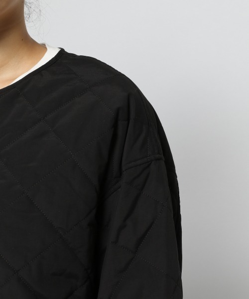 LOWRYS FARM（ローリーズファーム）の「キルティングロングコート　959063（ノーカラーコート・レディース・ブラック/ブラウン/グリーン・FREE）」の10枚目の写真