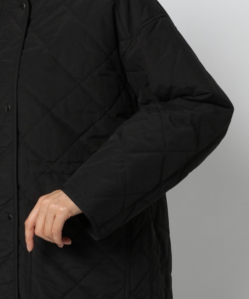 LOWRYS FARM（ローリーズファーム）の「キルティングロングコート　959063（ノーカラーコート・レディース・ブラック/ブラウン/グリーン・FREE）」の11枚目の写真