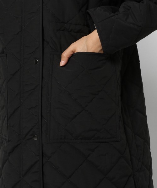 LOWRYS FARM（ローリーズファーム）の「キルティングロングコート　959063（ノーカラーコート・レディース・ブラック/ブラウン/グリーン・FREE）」の12枚目の写真