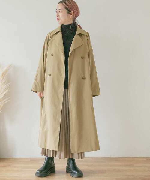 ITEMS URBANRESEARCH(アイテムズ アーバンリサーチ)の「トレンチコート(トレンチコート・レディース・ライトカーキ/ベージュ・FREE)」の3枚目の写真