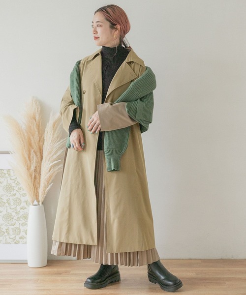 ITEMS URBANRESEARCH(アイテムズ アーバンリサーチ)の「トレンチコート(トレンチコート・レディース・ライトカーキ/ベージュ・FREE)」の7枚目の写真