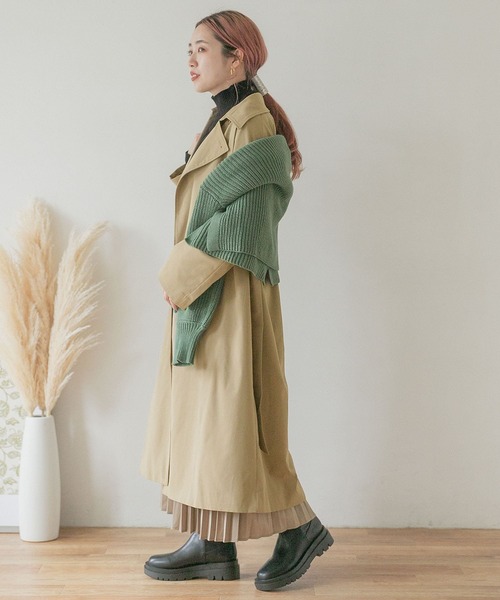 ITEMS URBANRESEARCH(アイテムズ アーバンリサーチ)の「トレンチコート(トレンチコート・レディース・ライトカーキ/ベージュ・FREE)」の8枚目の写真