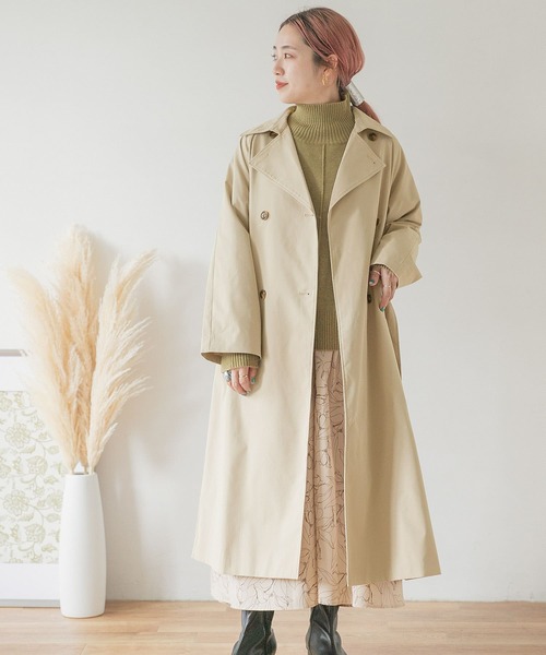 ITEMS URBANRESEARCH(アイテムズ アーバンリサーチ)の「トレンチコート(トレンチコート・レディース・ライトカーキ/ベージュ・FREE)」の9枚目の写真