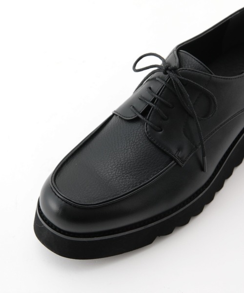 JUNRED(ジュンレッド)の「シンセティックレザープラットフォームシューズ(ドレスシューズ・メンズ・ブラック/ブラック系その他2・S/M/L)」の6枚目の写真