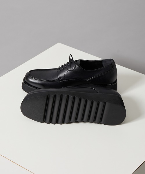 JUNRED(ジュンレッド)の「シンセティックレザープラットフォームシューズ(ドレスシューズ・メンズ・ブラック/ブラック系その他2・S/M/L)」の20枚目の写真