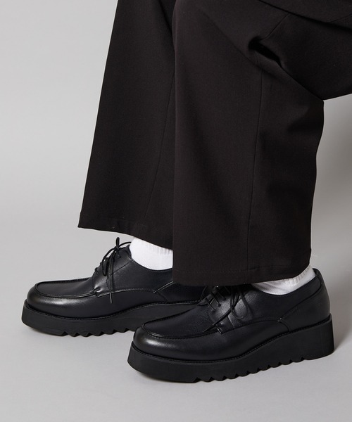 JUNRED(ジュンレッド)の「シンセティックレザープラットフォームシューズ(ドレスシューズ・メンズ・ブラック/ブラック系その他2・S/M/L)」の17枚目の写真