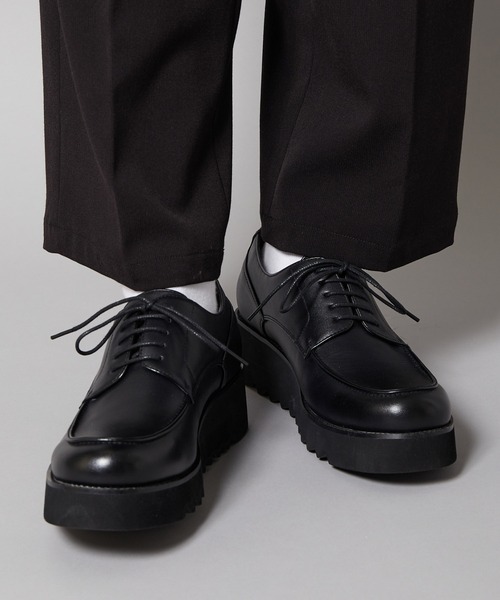 JUNRED(ジュンレッド)の「シンセティックレザープラットフォームシューズ(ドレスシューズ・メンズ・ブラック/ブラック系その他2・S/M/L)」の12枚目の写真