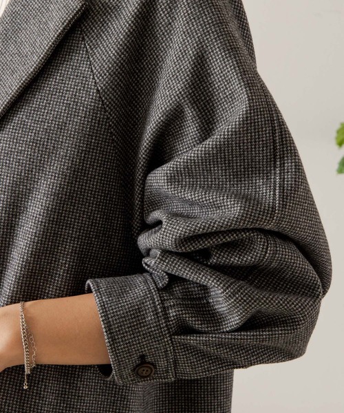 WEGO(ウィゴー)の「WEGO/ボリュームスリーブチェスターオーバーコート(チェスターコート・レディース・ブラック/ブルー/ライトベージュ/ブラック系その他2/ベージュ系その他2・SMALL/MEDIUM)」の15枚目の写真